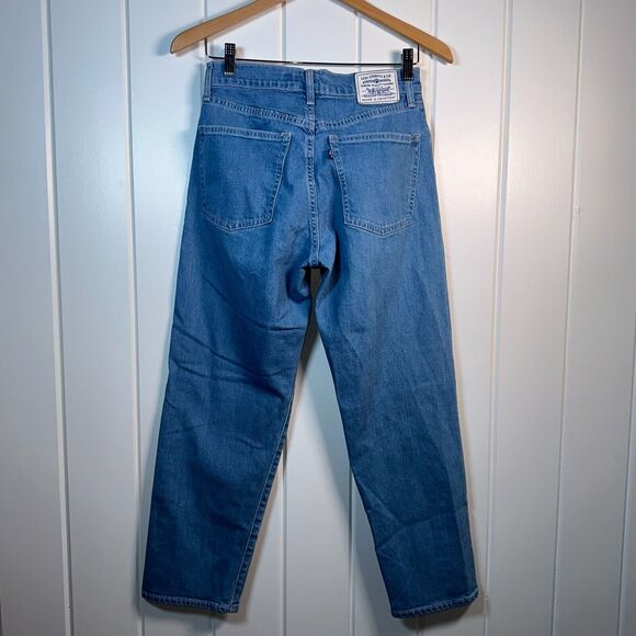 Levis Wedgie Fit Ankle Jeans Women 26 Measure 28x23 White Oak Cone Denim Raw Hem - Picture 2 of 11